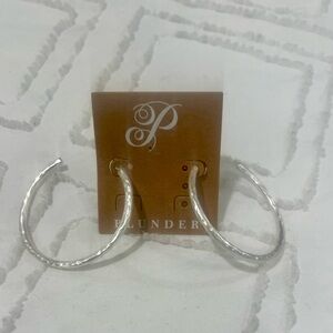 Plunder Silver Hoop Earrings